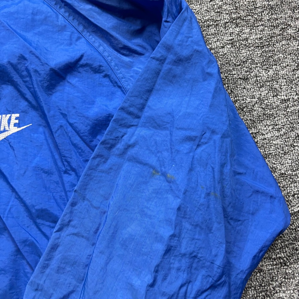 Vintage 90s Nike Quilt Lined Windbreaker Full ZIp Jacket Blue Size Large - Picture 7 of 7